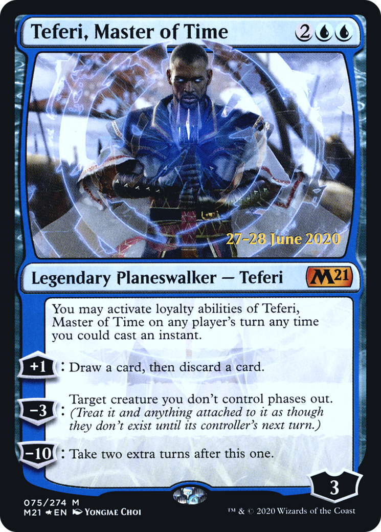 {R} Teferi, Master of Time (075) [Core Set 2021 Prerelease Promos][PR M21 075]
