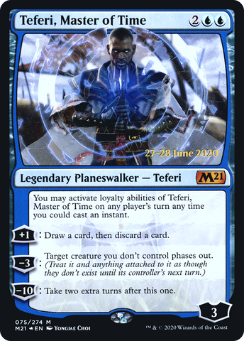 {R} Teferi, Master of Time (075) [Core Set 2021 Prerelease Promos][PR M21 075]