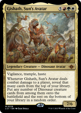 {@R} Gishath, Sun's Avatar (Promo Pack) [The Lost Caverns of Ixalan Promos][PP LCI 229]
