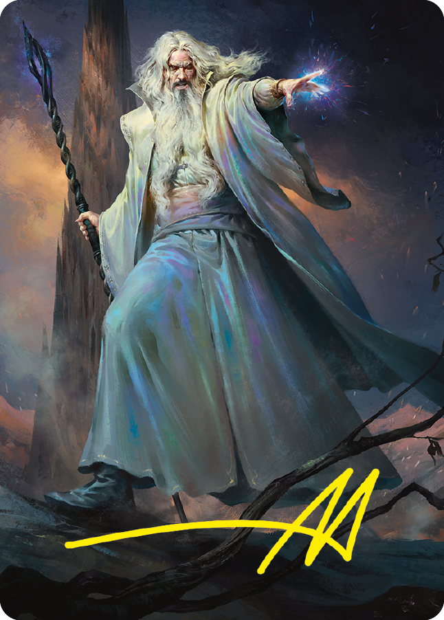 {A} Saruman of Many Colors Art Card (Gold-Stamped Signature) [The Lord of the Rings: Tales of Middle-earth Art Series][GS ALTR 020]