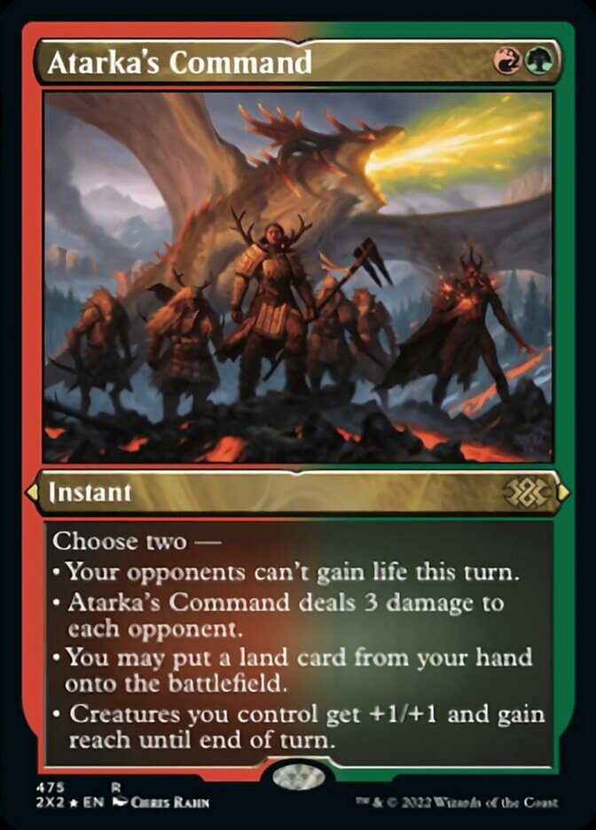 {R} Atarka's Command (Foil Etched) [Double Masters 2022][2X2 475]