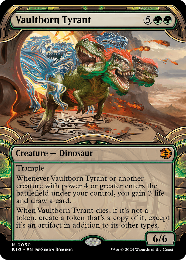{@R} Vaultborn Tyrant (Showcase) [Outlaws of Thunder Junction: The Big Score][BIG 050]