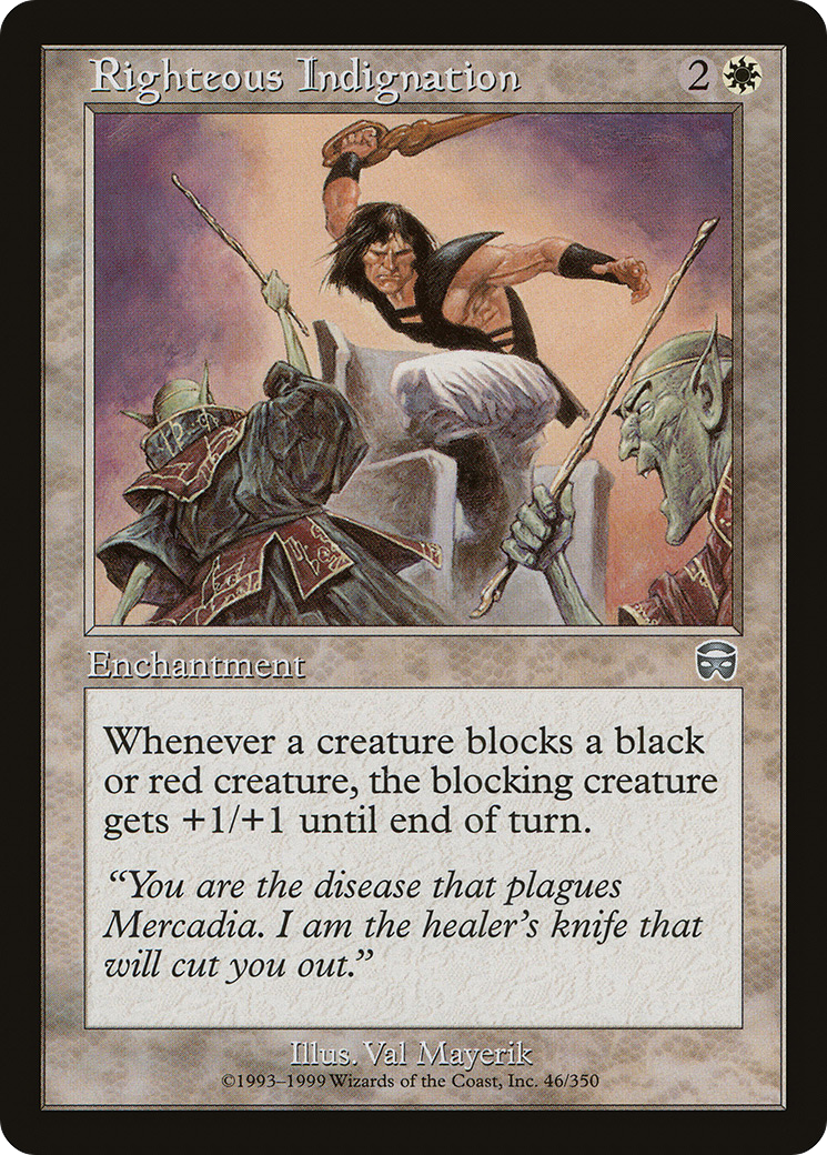 {C} Righteous Indignation [Mercadian Masques][MMQ 046]