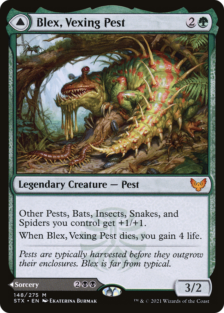 {R} Blex, Vexing Pest // Search for Blex [Strixhaven: School of Mages][STX 148]