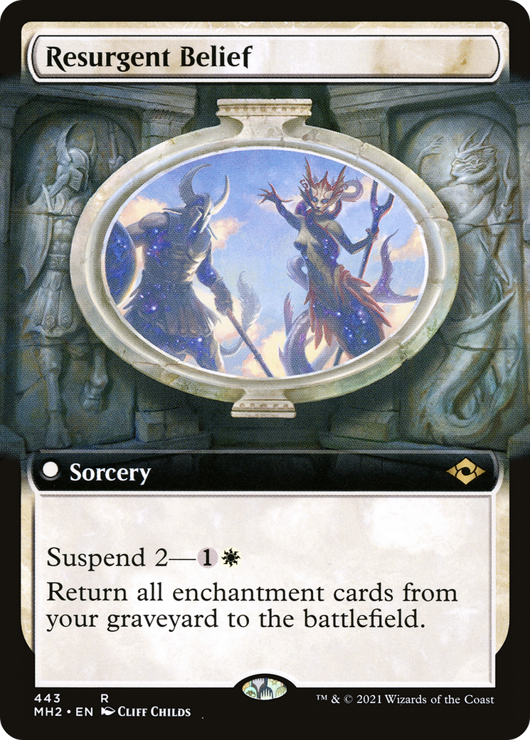 {R} Resurgent Belief (Extended Art) (Foil): (Extended Art) [Modern Horizons 2] [MH2 443]