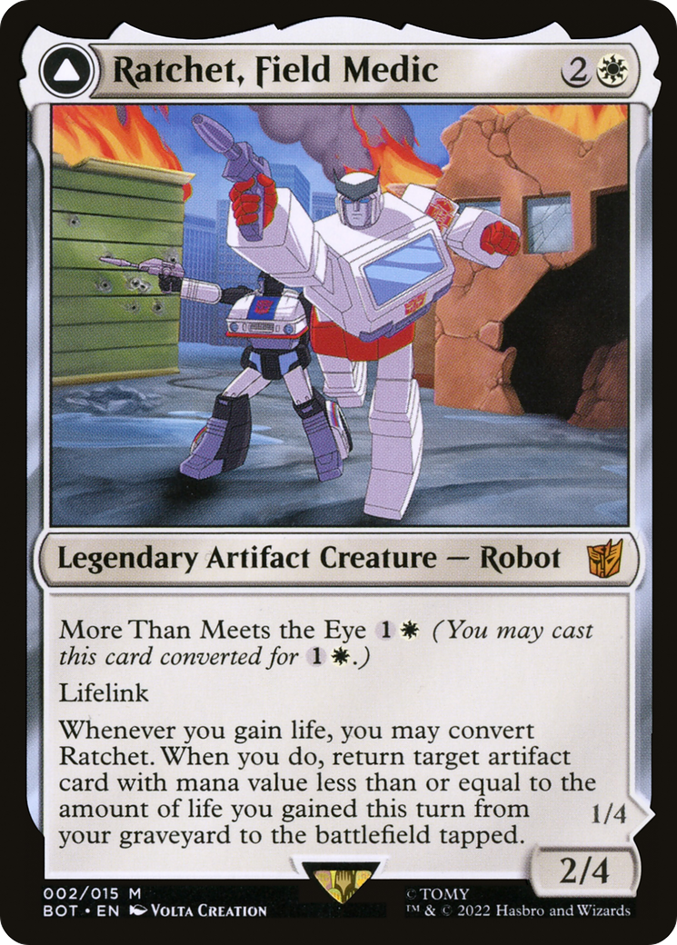 {R} Ratchet, Field Medic // Ratchet, Rescue Racer [Transformers][BOT 002]