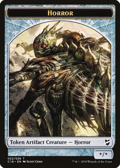 {T} Mask // Horror Double-sided Token [Commander 2018 Tokens][TC18 004]