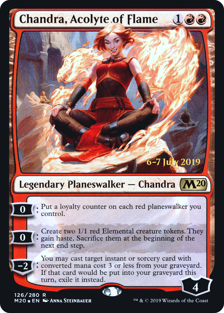 {R} Chandra, Acolyte of Flame [Core Set 2020 Prerelease Promos][PR M20 126]