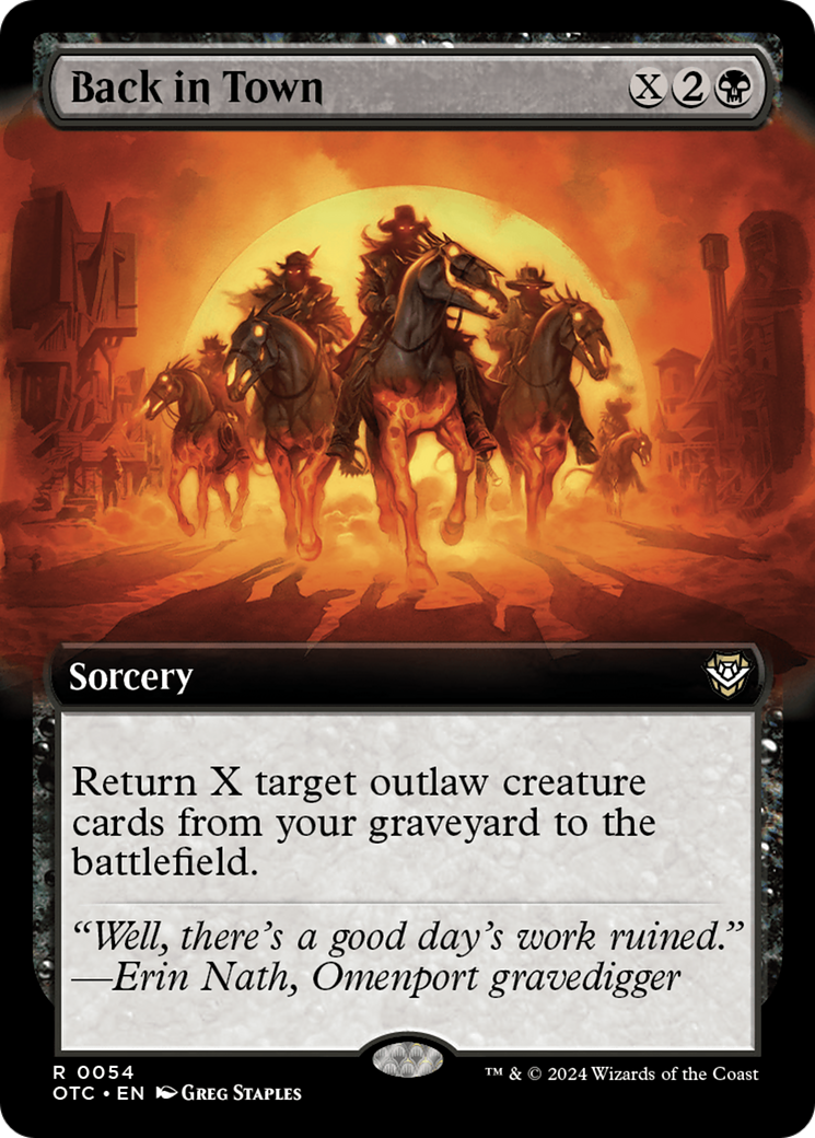 {R} Back in Town (Extended Art) [Outlaws of Thunder Junction Commander][OTC 054]