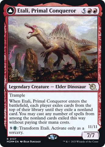 {R} Etali, Primal Conqueror // Etali, Primal Sickness [March of the Machine Prerelease Promos][PR MOM 137]
