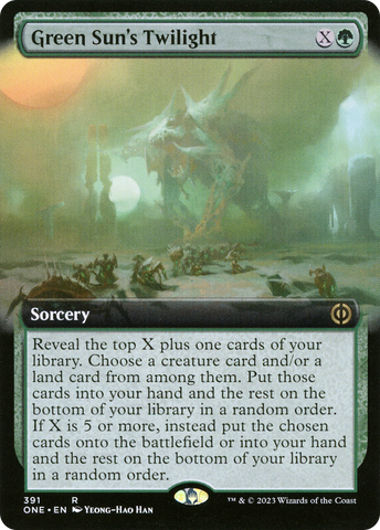{R} Green Sun's Twilight (Extended Art) [Phyrexia: All Will Be One][ONE 391]