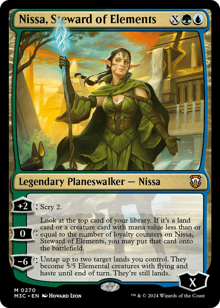 {R} Nissa, Steward of Elements (Ripple Foil) [Modern Horizons 3 Commander][RPF M3C 270]