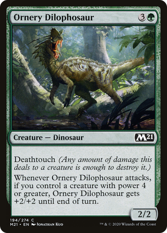 {C} Ornery Dilophosaur [Core Set 2021][M21 194]