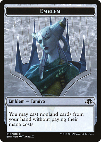{T} Tamiyo, Field Researcher Emblem [Eldritch Moon Tokens][TEMN 010]