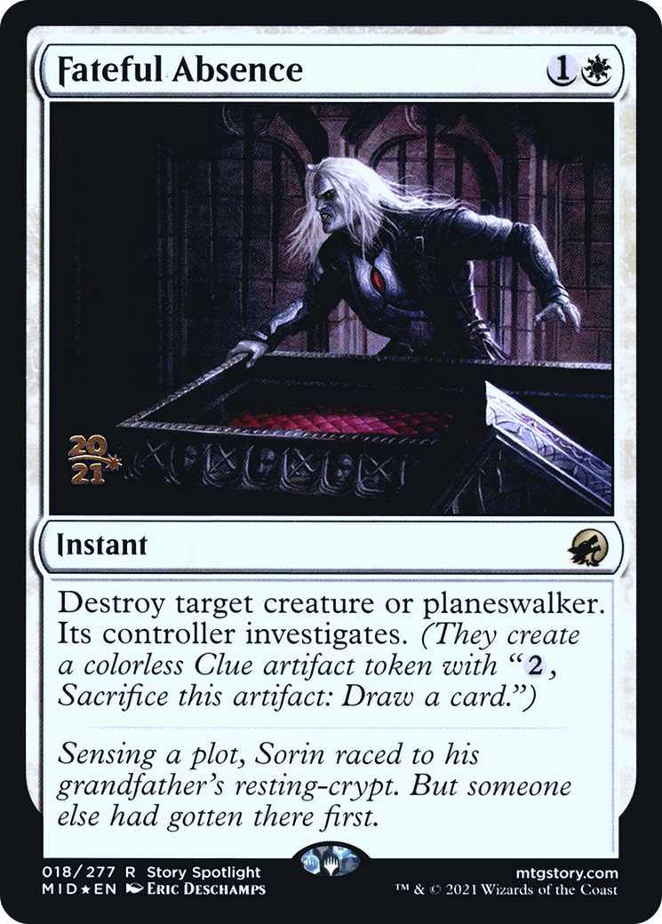 {R} Fateful Absence [Innistrad: Midnight Hunt Prerelease Promos][PR MID 018]