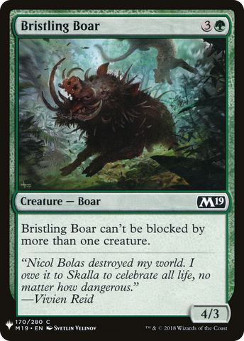 {C} Bristling Boar [Mystery Booster][LS M19 170]
