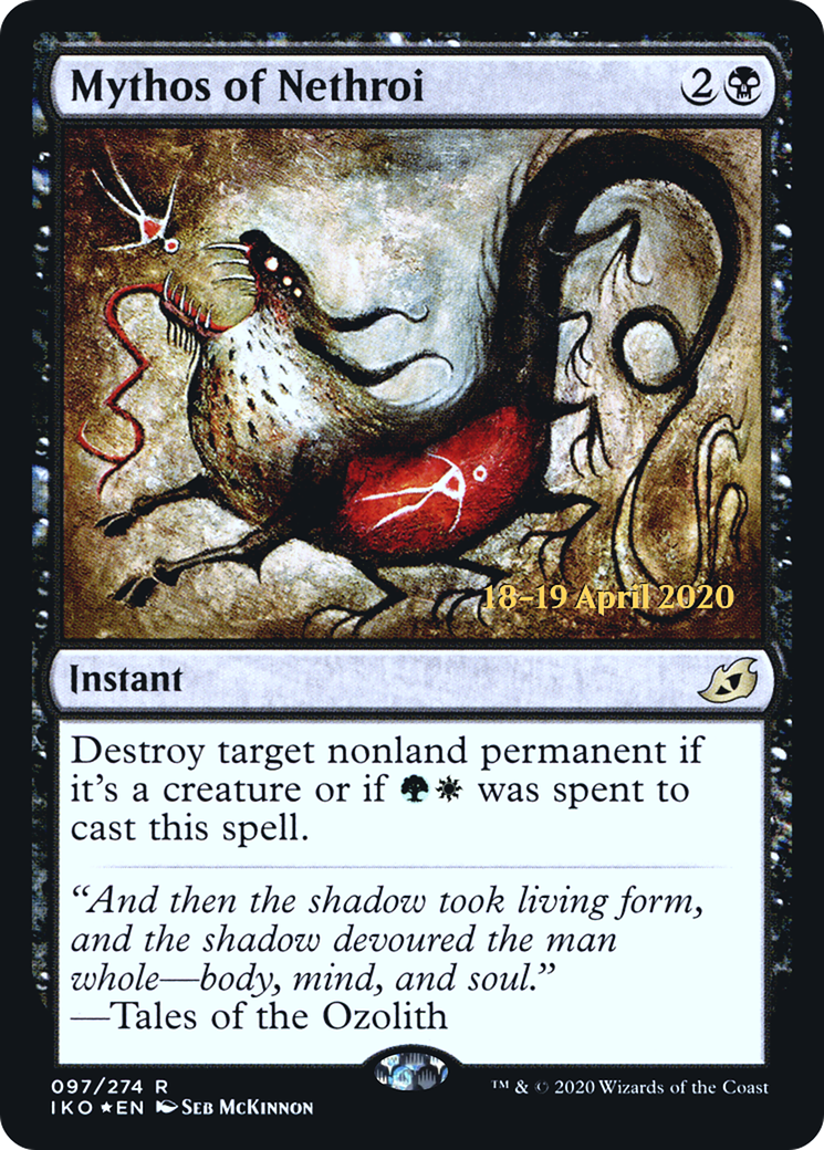 {R} Mythos of Nethroi [Ikoria: Lair of Behemoths Prerelease Promos][PR IKO 097]