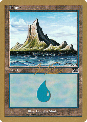 {B}[GB WC00 JF335] Island (jf335) (Jon Finkel) [World Championship Decks 2000]