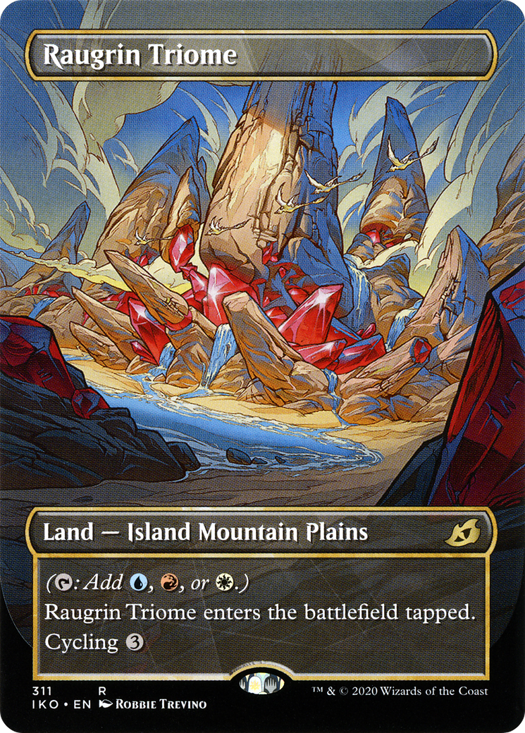 {R} Raugrin Triome (Borderless Alternate Art) [Ikoria: Lair of Behemoths][IKO 311]