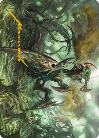{A} Zopandrel, Hunger Dominus Art Card (Gold-Stamped Signature) [Phyrexia: All Will Be One Art Series][GS AONE 044]