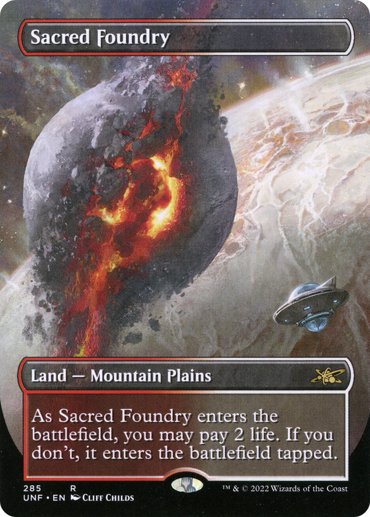 {R} Sacred Foundry (Borderless) [Unfinity][UNF 285]