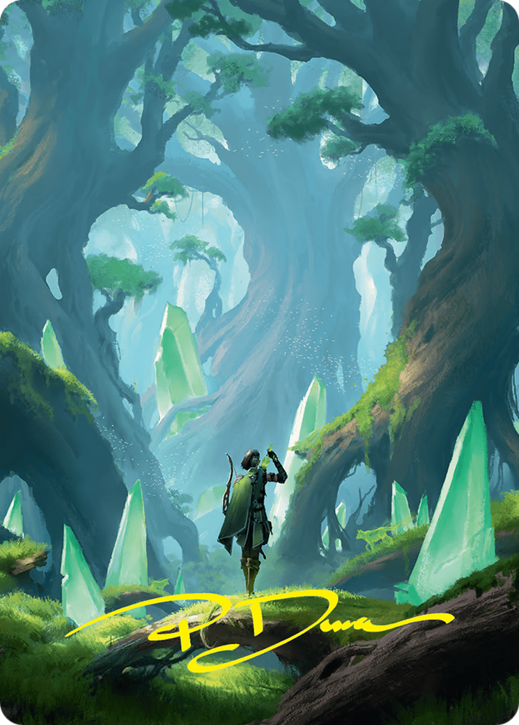 {A} Forest Art Card (25/54) (Gold-Stamped Signature) [Foundations Art Series][GS AFDN 025]