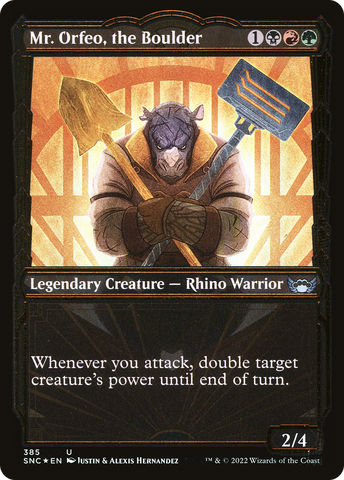 {C} Mr. Orfeo, the Boulder (Showcase Golden Age Gilded Foil) [Streets of New Capenna][SNC 385]