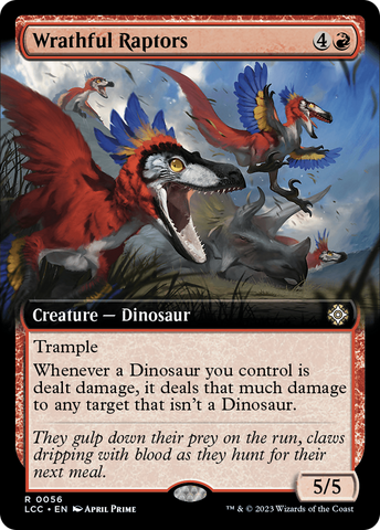 {R} Wrathful Raptors (Extended Art) [The Lost Caverns of Ixalan Commander][LCC 056]