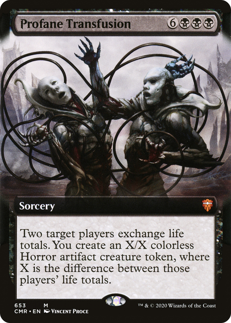 {R} Profane Transfusion (Extended Art) [Commander Legends][CMR 653] - Misty Mountain Games