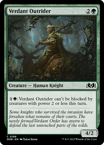 {@C} Verdant Outrider [Wilds of Eldraine][WOE 196]
