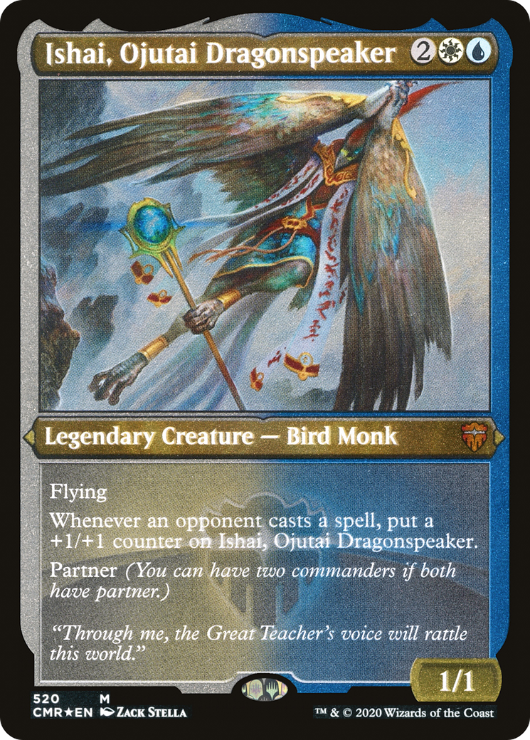 {R} Ishai, Ojutai Dragonspeaker (Etched) [Commander Legends][CMR 520] - Misty Mountain Games