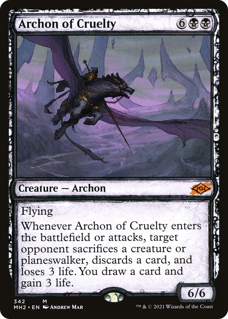 {R} Archon of Cruelty (Showcase) (Foil): (Showcase) [Modern Horizons 2] [MH2 342]