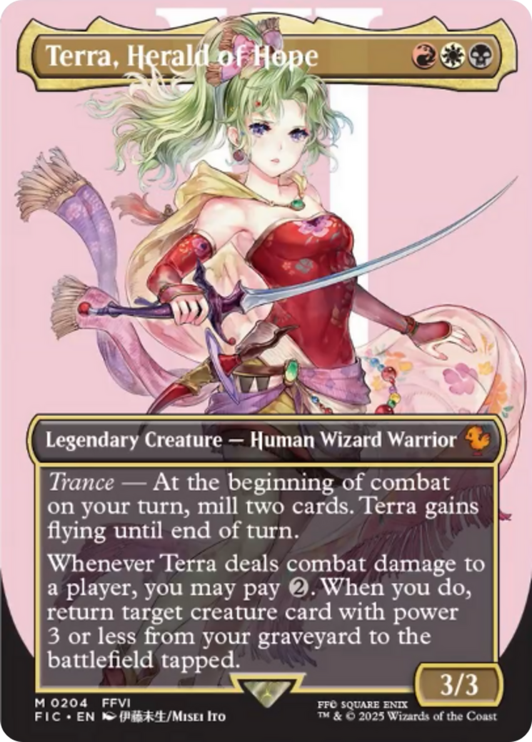 {R} Terra, Herald of Hope (Borderless) [FINAL FANTASY Commander][FIC 204]