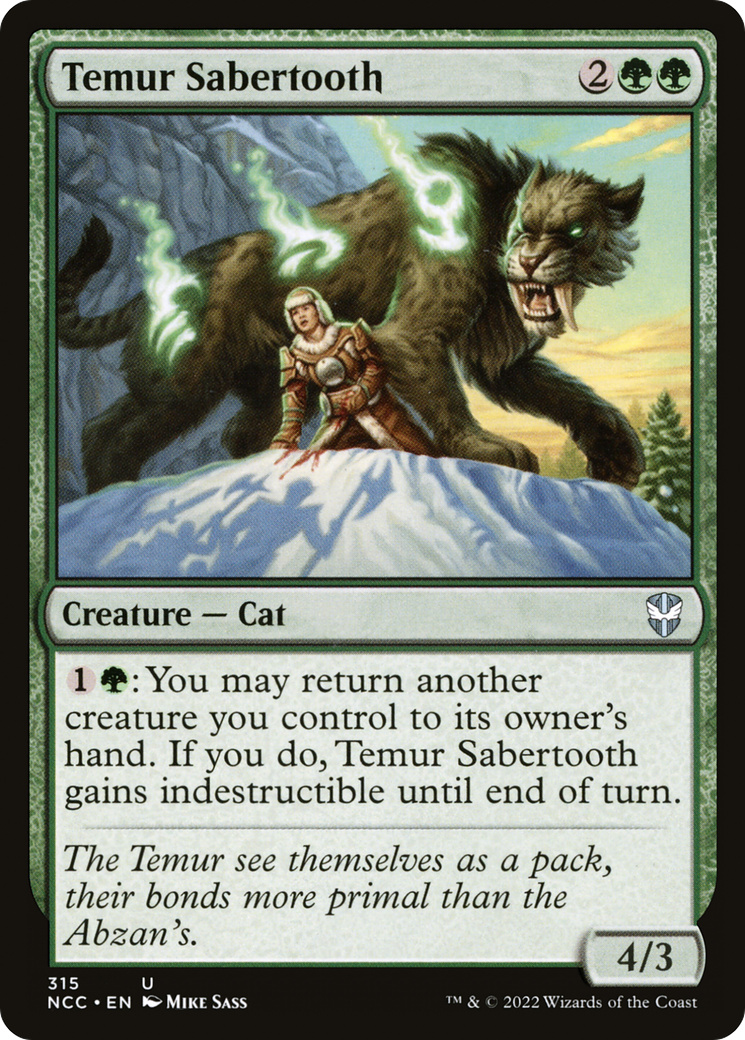 {C} Temur Sabertooth [Streets of New Capenna Commander][NCC 315]