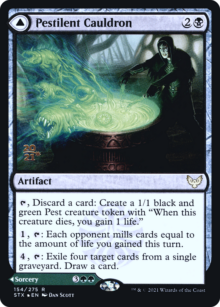 {R} Pestilent Cauldron // Restorative Burst [Strixhaven: School of Mages Prerelease Promos][PR STX 154]