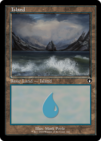 {B} Island (442) (Retro) [Commander Masters][CMM 442]