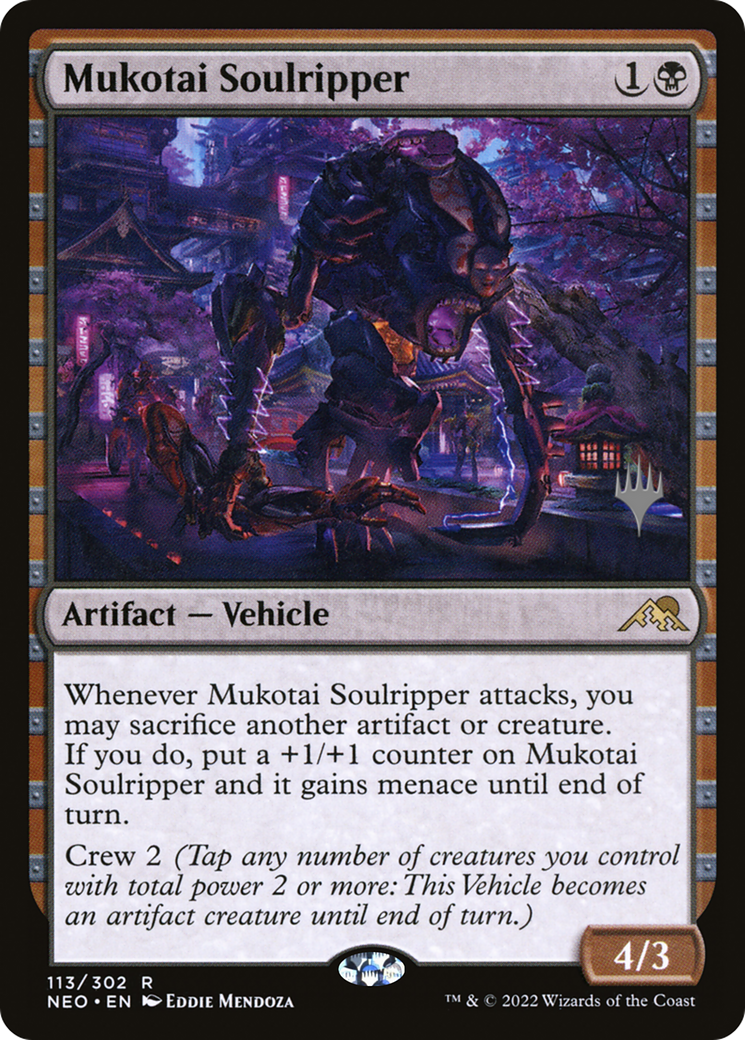 {R} Mukotai Soulripper (Promo Pack) [Kamigawa: Neon Dynasty Promos][PP NEO 113]