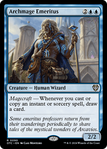 {R} Archmage Emeritus [Outlaws of Thunder Junction Commander][OTC 090]