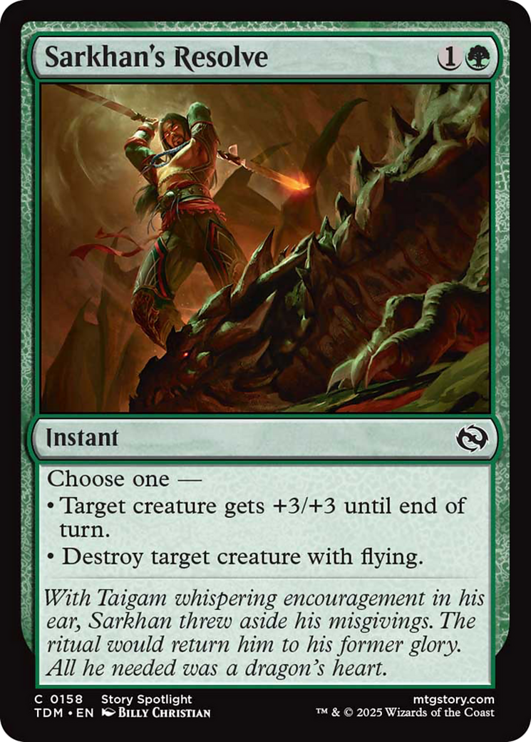 {@C} Sarkhan's Resolve [Tarkir: Dragonstorm][TDM 158]