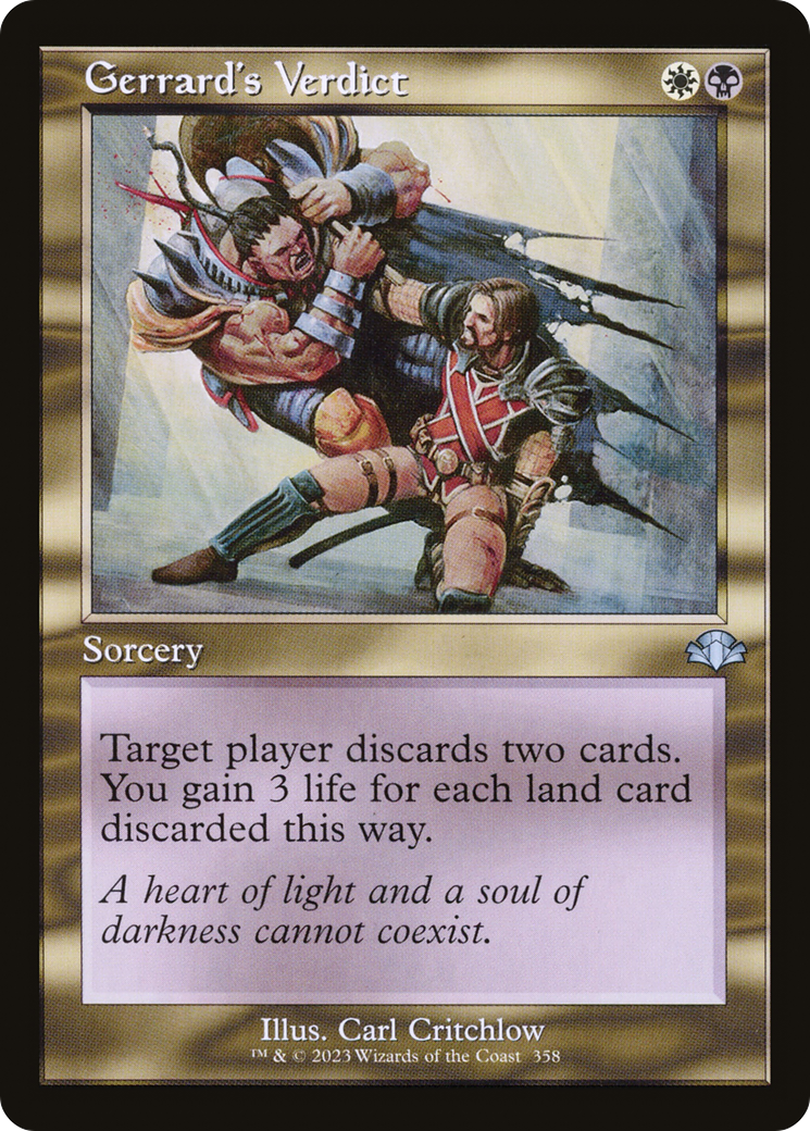 {C} Gerrard's Verdict (Retro) [Dominaria Remastered][DMR 358]