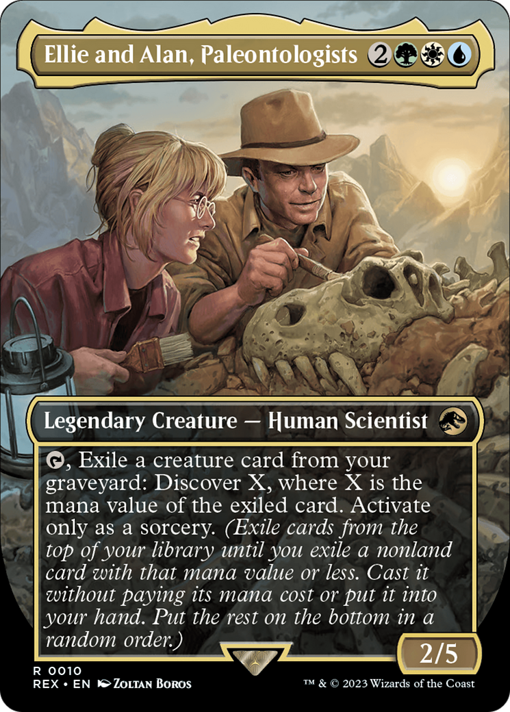 {R} Ellie and Alan, Paleontologists (Borderless) [Jurassic World Collection][REX 010]