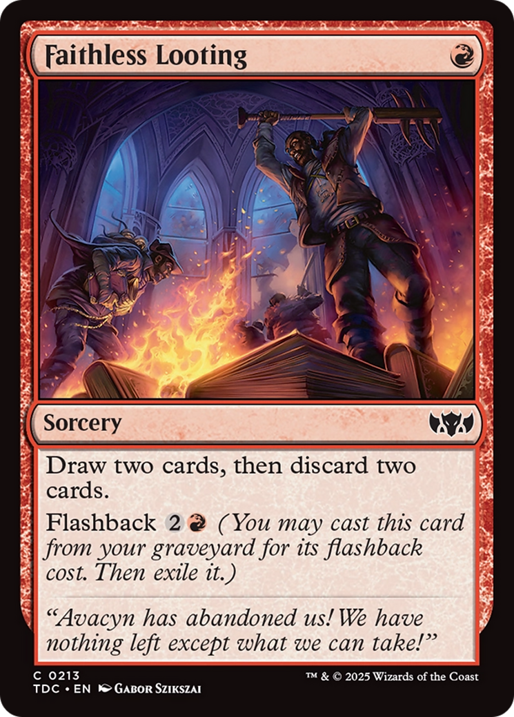 {C} Faithless Looting [Tarkir: Dragonstorm Commander][TDC 213]