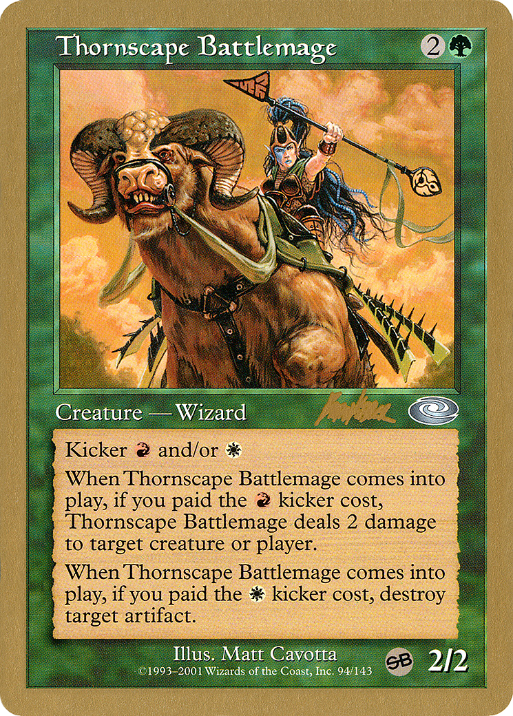 {C} Thornscape Battlemage (Brian Kibler) (SB) [World Championship Decks 2002][GB WC02 BK94SB]