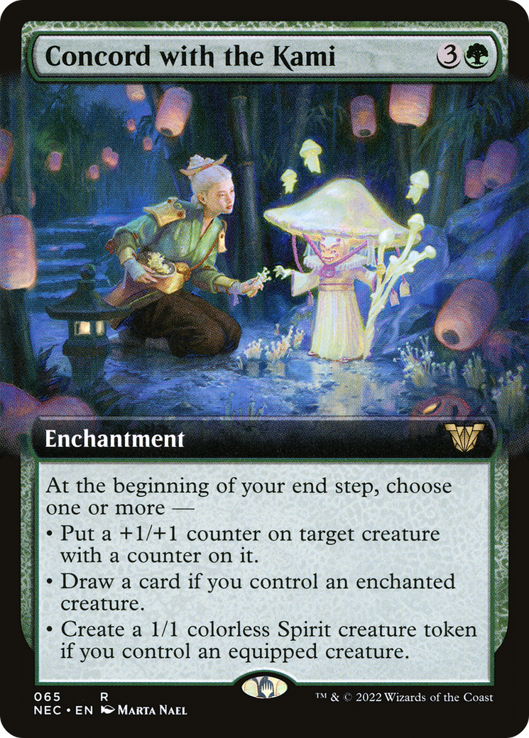 {R} Concord with the Kami (Extended Art) [Kamigawa: Neon Dynasty Commander][NEC 065]