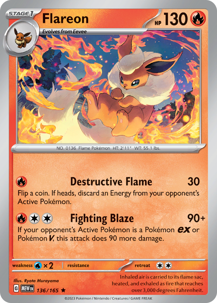 [PKM-R] Flareon (136/165) [Scarlet & Violet: 151]