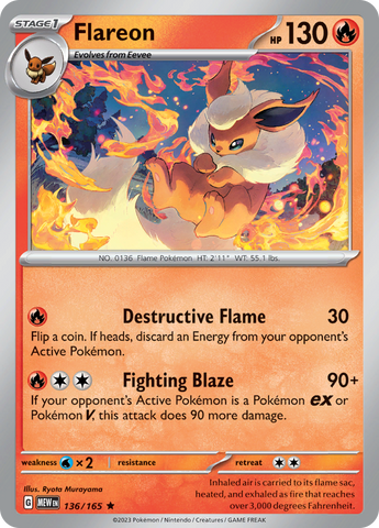 [PKM-R] Flareon (136/165) [Scarlet & Violet: 151]