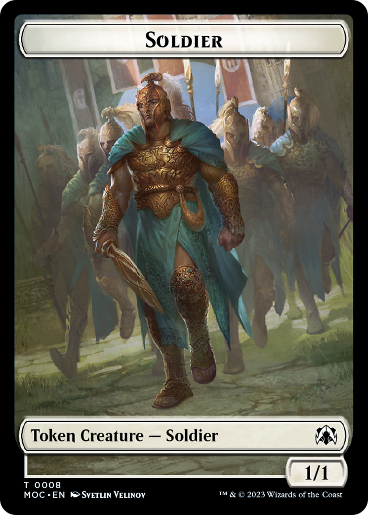 {T} Soldier // Insect Double-Sided Token [March of the Machine Commander Tokens][TMOC 008]