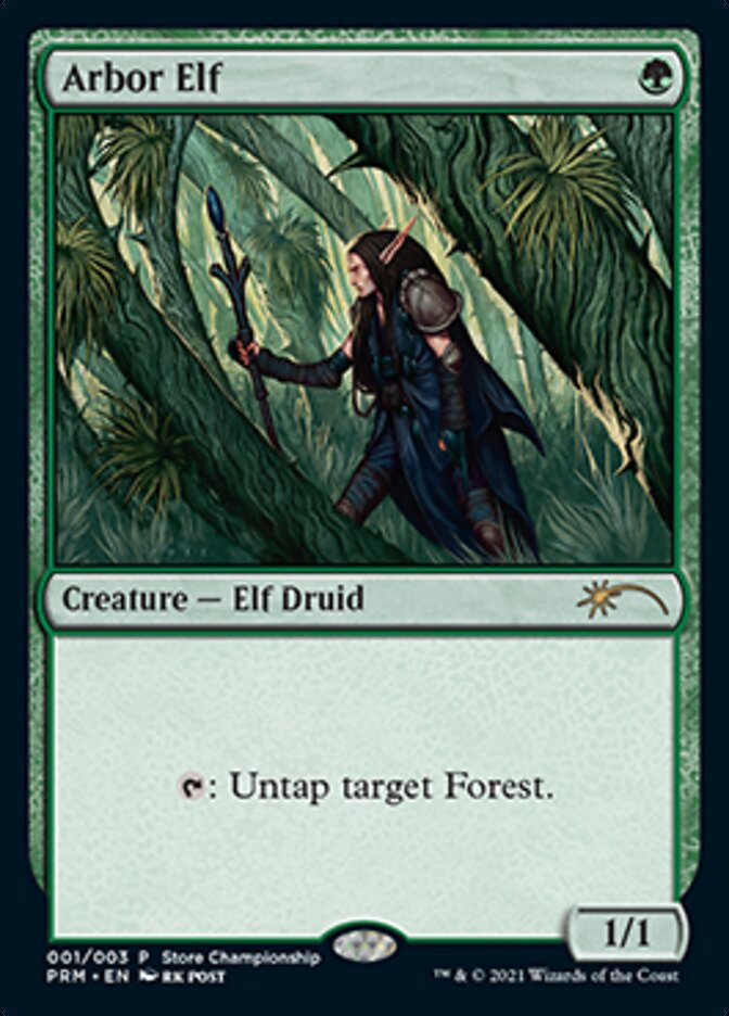 {R} Arbor Elf [Wizards Play Network 2021][PA WP21 001]