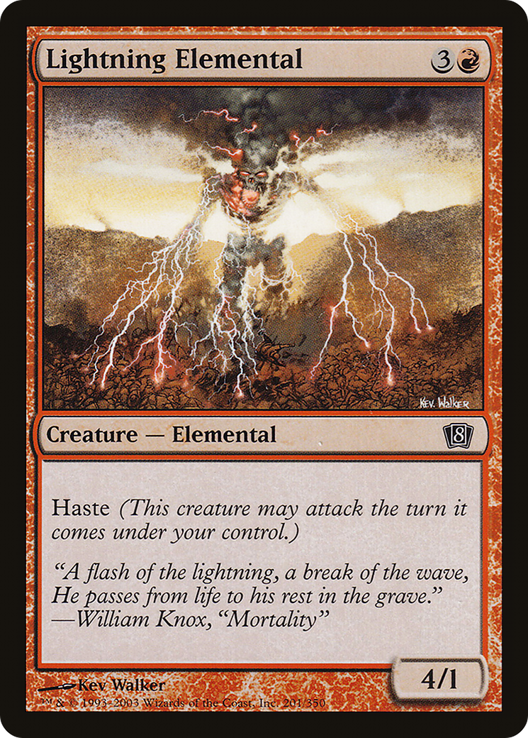 {C} Lightning Elemental [Eighth Edition][8ED 201]