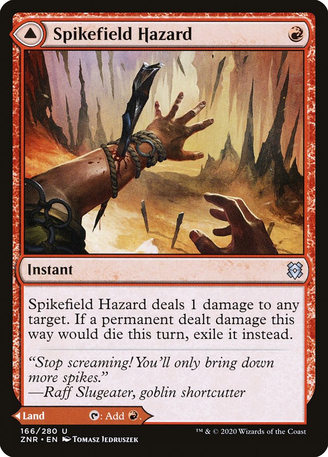 {C} Spikefield Hazard // Spikefield Cave [Zendikar Rising][ZNR 166]